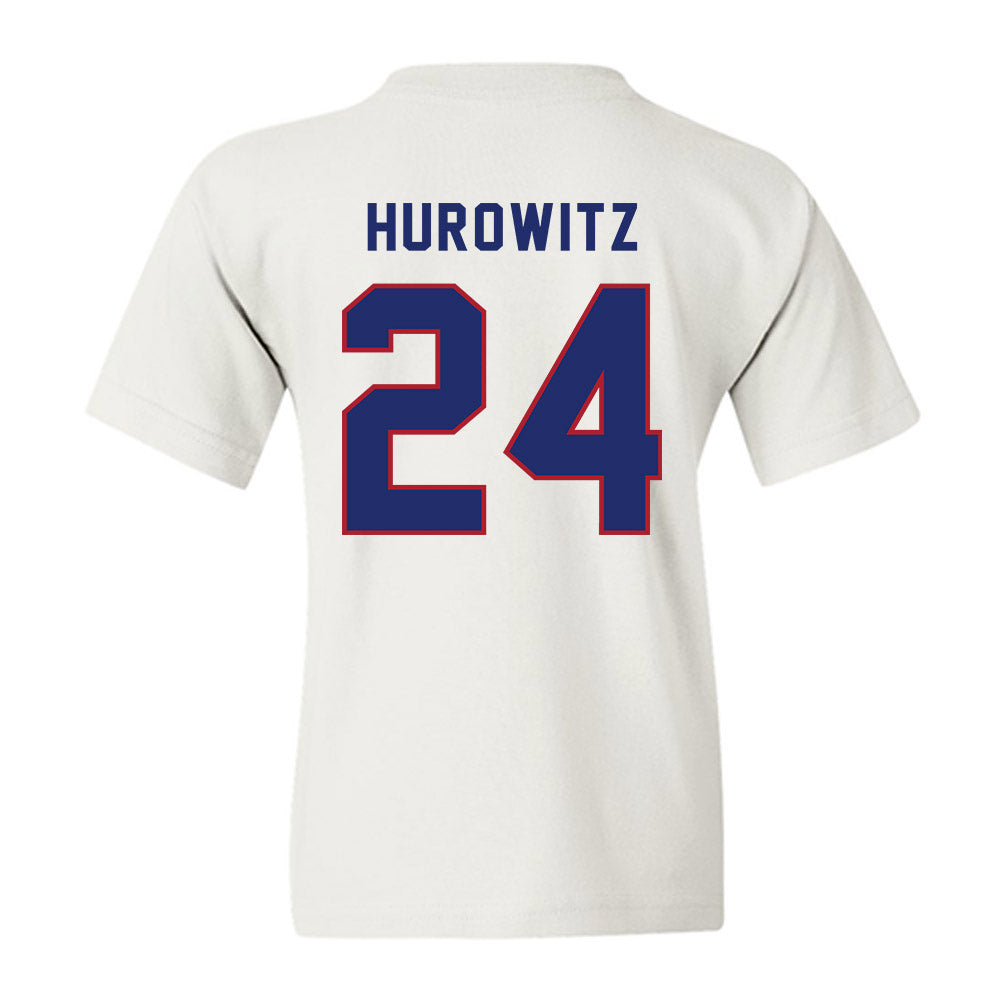American - NCAA Women's Soccer : Maddie Hurowitz - Youth T-Shirt-1