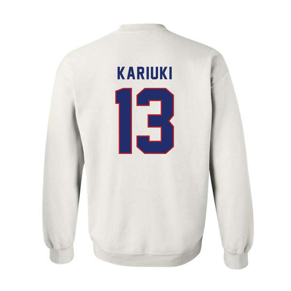 American - NCAA Women's Soccer : Vicky Kariuki - Crewneck Sweatshirt-1
