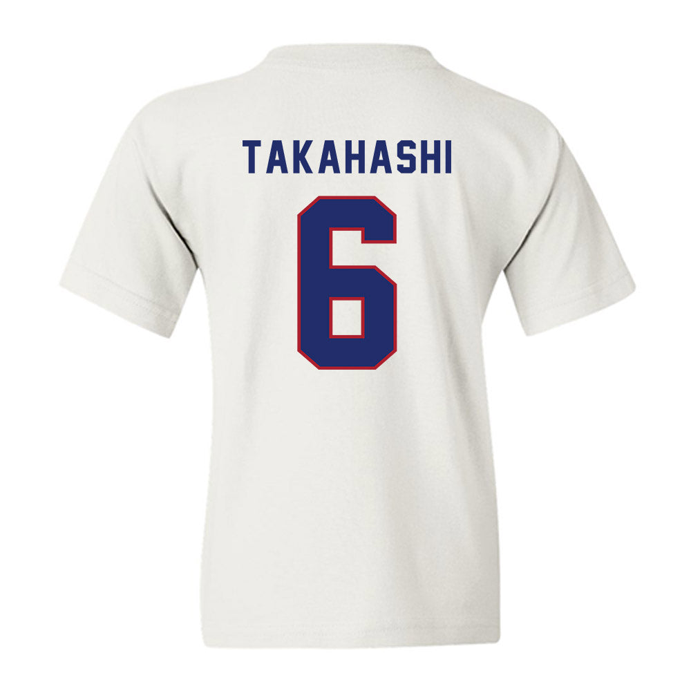 American - NCAA Men's Soccer : Taku Takahashi - Youth T-Shirt-1