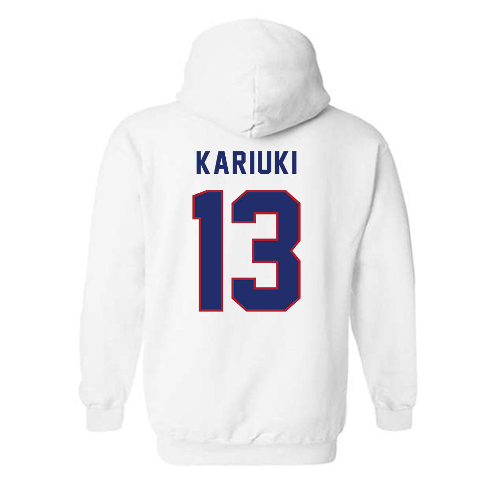 American - NCAA Women's Soccer : Vicky Kariuki - Hooded Sweatshirt-1