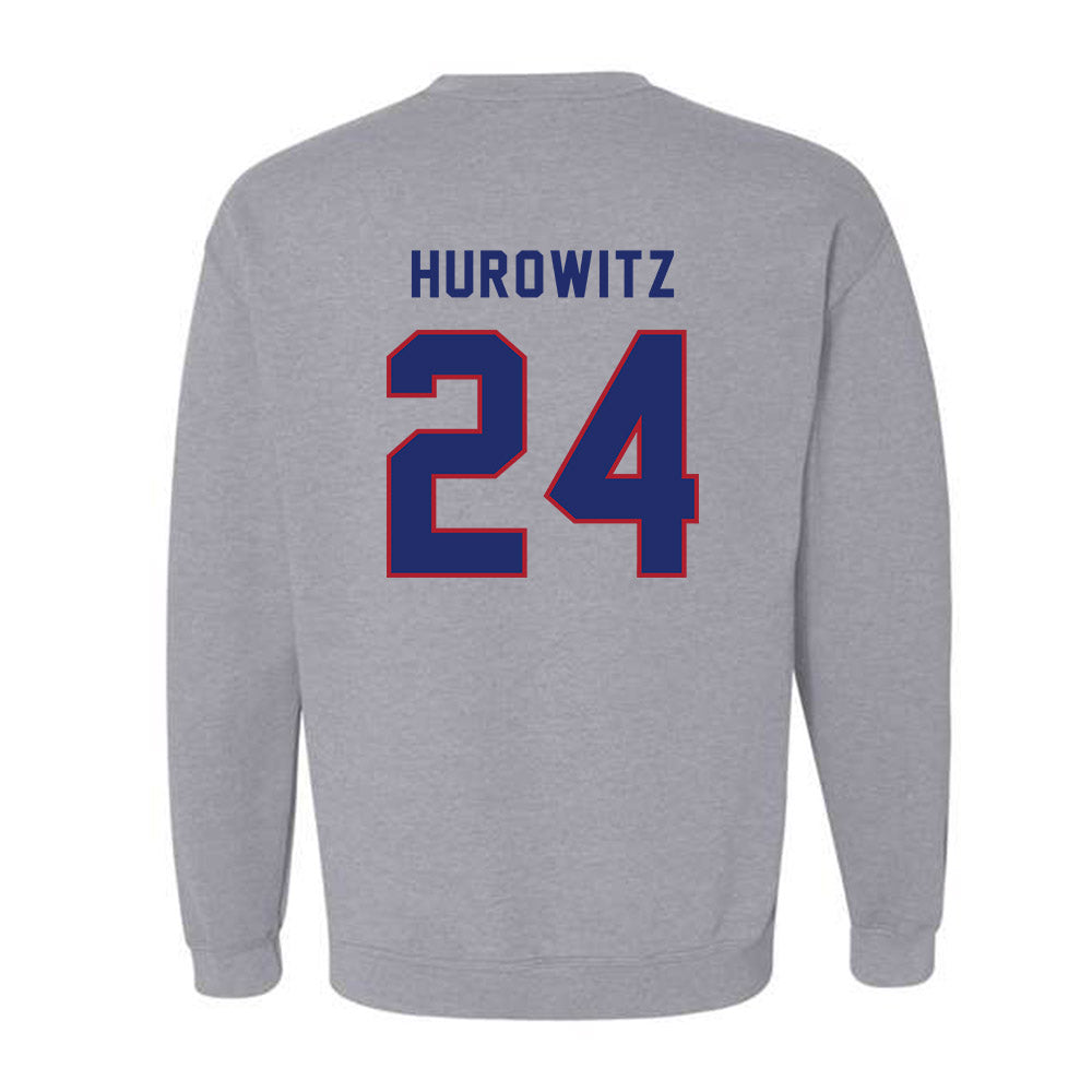 American - NCAA Women's Soccer : Maddie Hurowitz - Classic Shersey Crewneck Sweatshirt-1