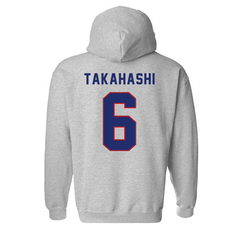 American - NCAA Men's Soccer : Taku Takahashi - Classic Shersey Hooded Sweatshirt-1