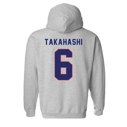 American - NCAA Men's Soccer : Taku Takahashi - Classic Shersey Hooded Sweatshirt-1