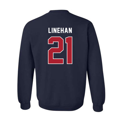 American - NCAA Women's Lacrosse : Kellie Linehan - Crewneck Sweatshirt-1