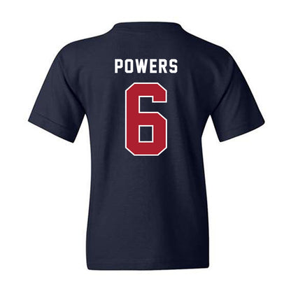 American - NCAA Women's Lacrosse : Aine Powers - Youth T-Shirt-1