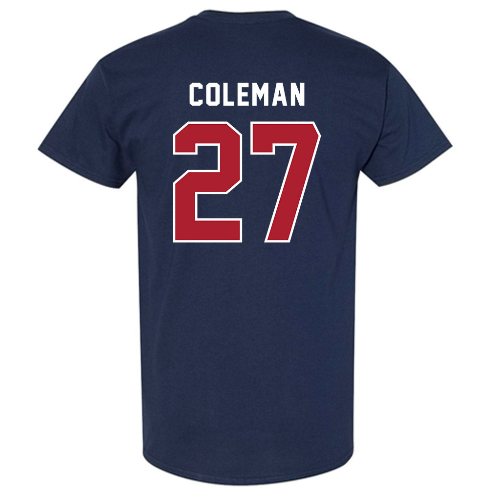 American - NCAA Women's Lacrosse : Peyton Coleman - T-Shirt-1
