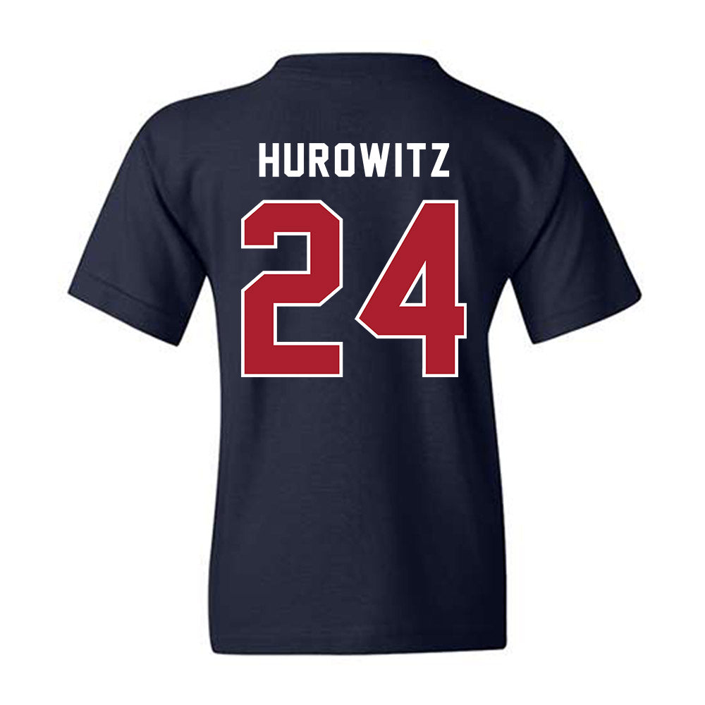 American - NCAA Women's Soccer : Maddie Hurowitz - Youth T-Shirt-1