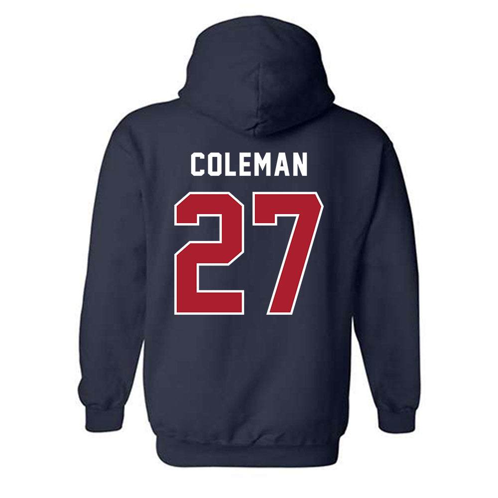 American - NCAA Women's Lacrosse : Peyton Coleman - Hooded Sweatshirt-1