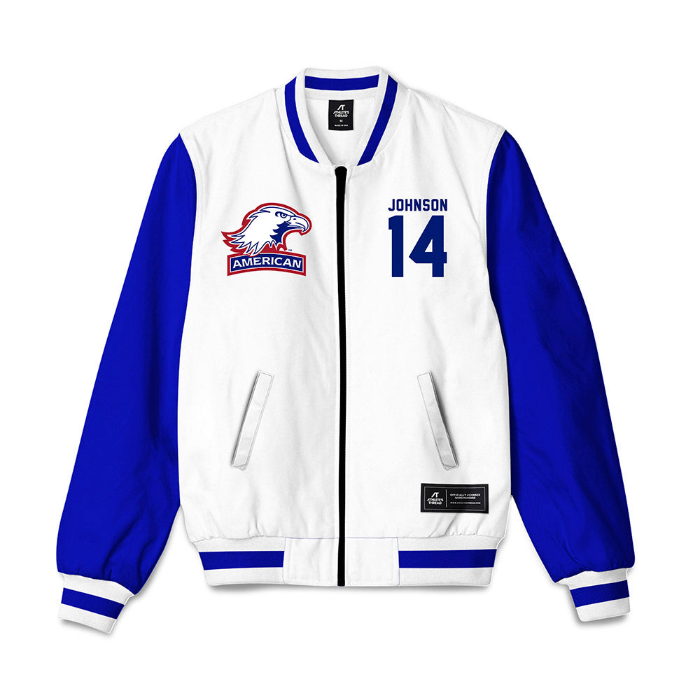 American - NCAA Women's Lacrosse : Rayah Johnson - Bomber Jacket-0