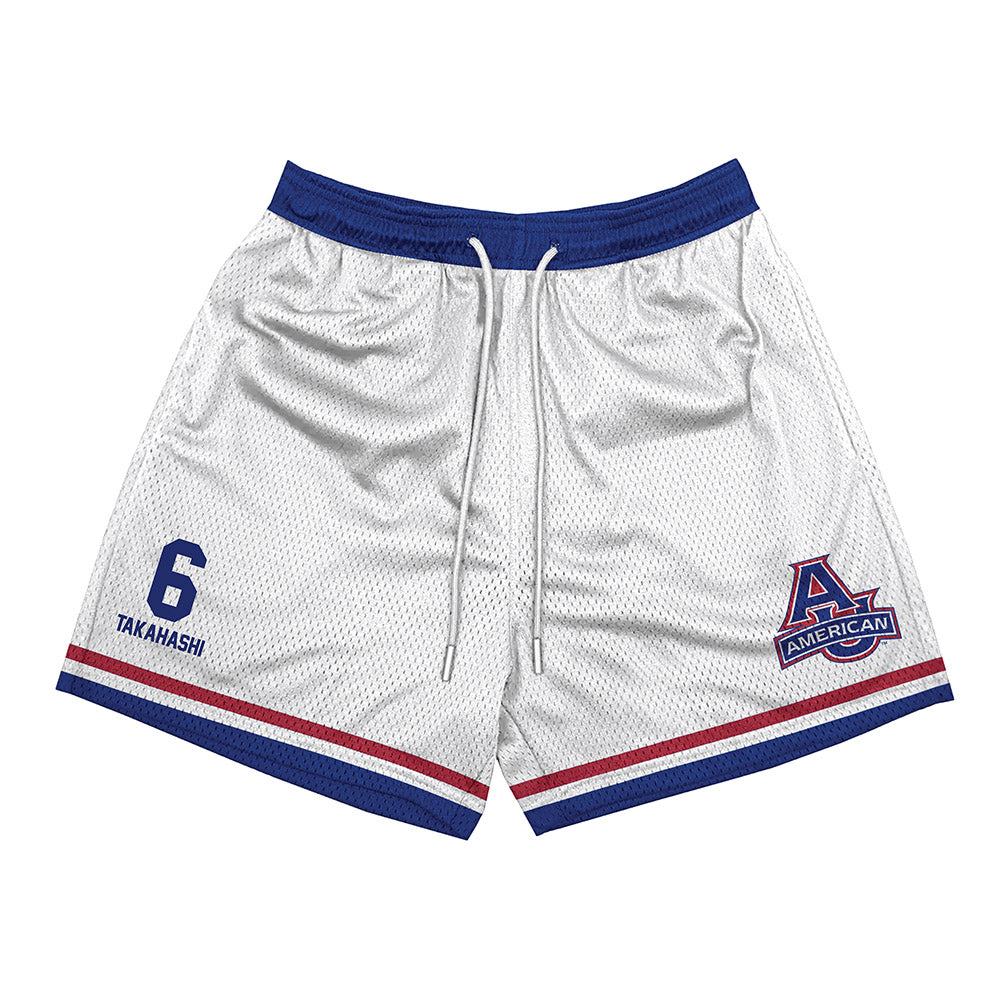 American - NCAA Men's Soccer : Taku Takahashi - Shorts-0