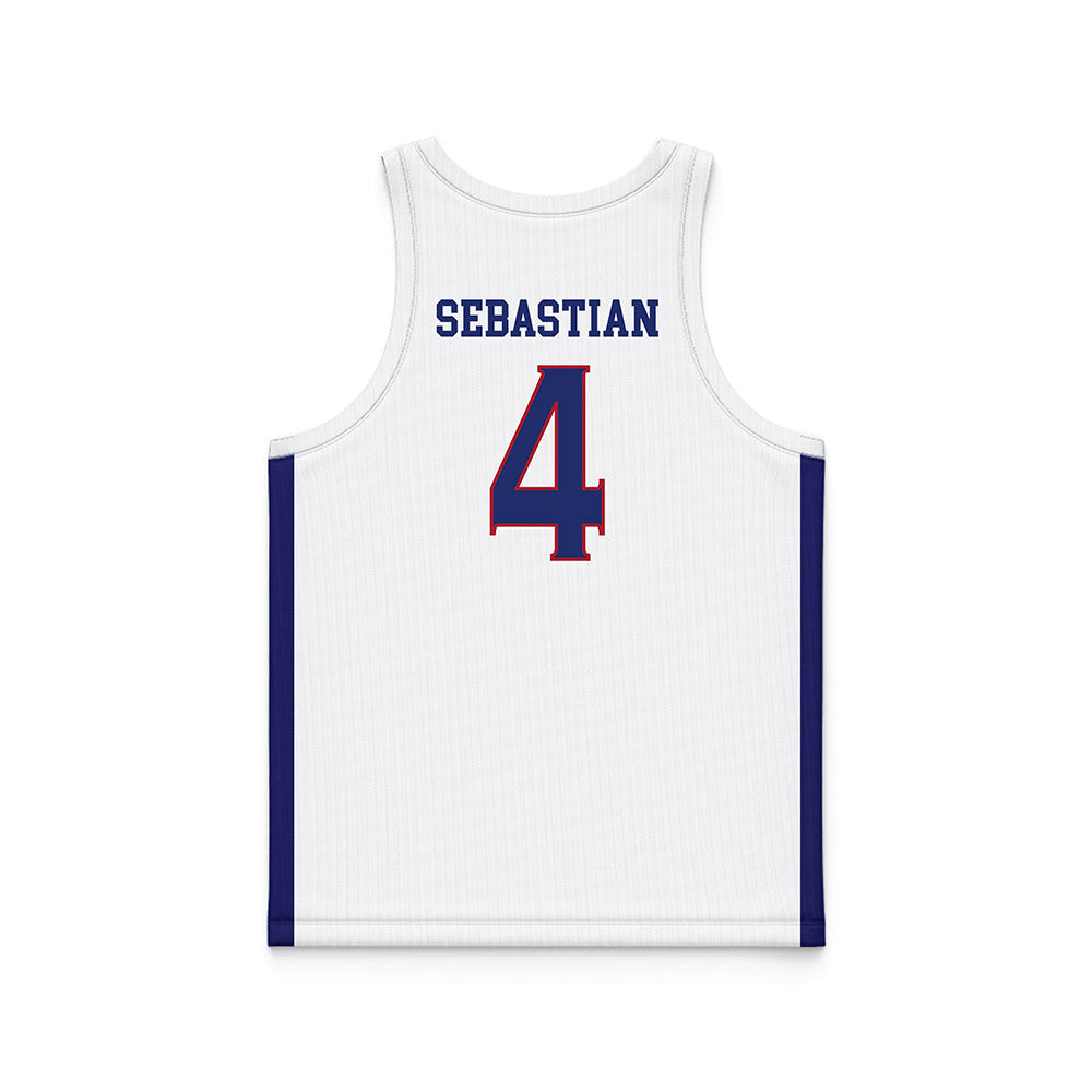 American - NCAA Men's Basketball : Kade Sebastian - White Basketball Jersey-1