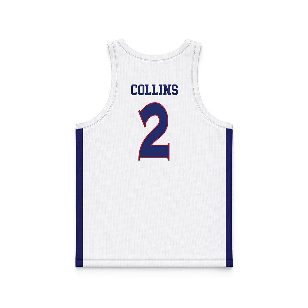 American - NCAA Men's Basketball : Madden Collins - White Basketball Jersey-1