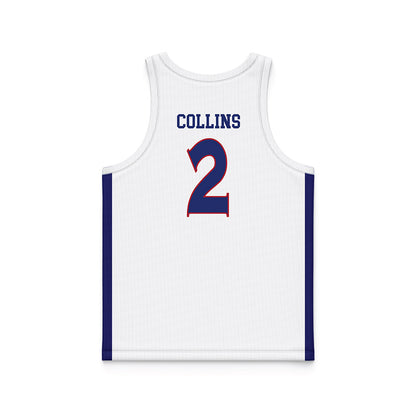 American - NCAA Men's Basketball : Madden Collins - White Basketball Jersey-1