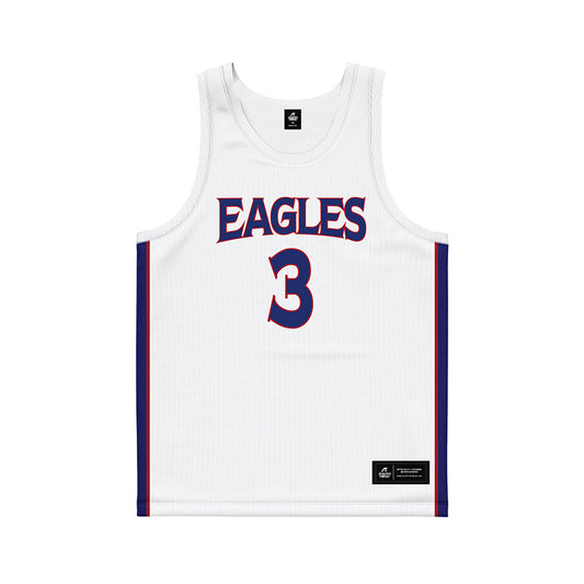 American - NCAA Men's Basketball : Dean Hogans - White Basketball Jersey-0