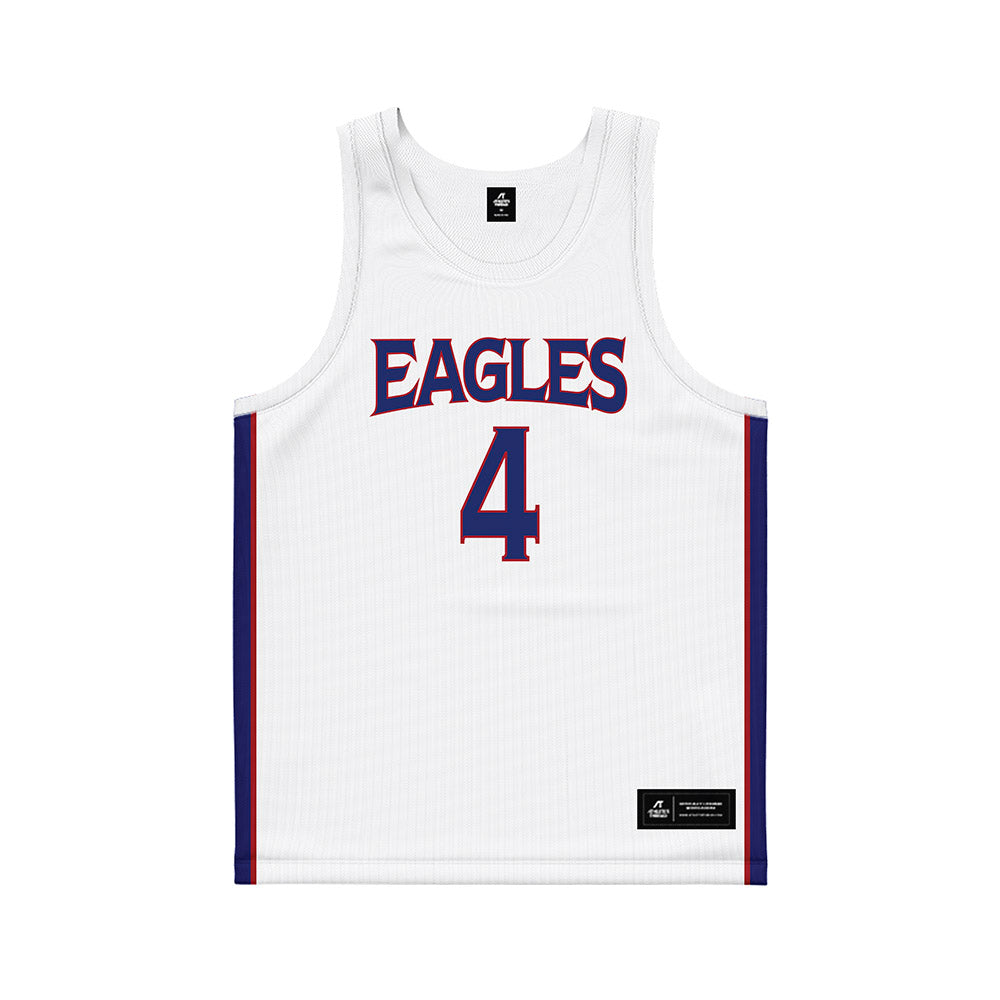 American - NCAA Men's Basketball : Kade Sebastian - White Basketball Jersey-0