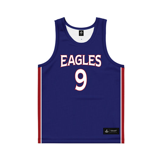 American - NCAA Men's Basketball : Matthew Casey - Blue Basketball Jersey-0
