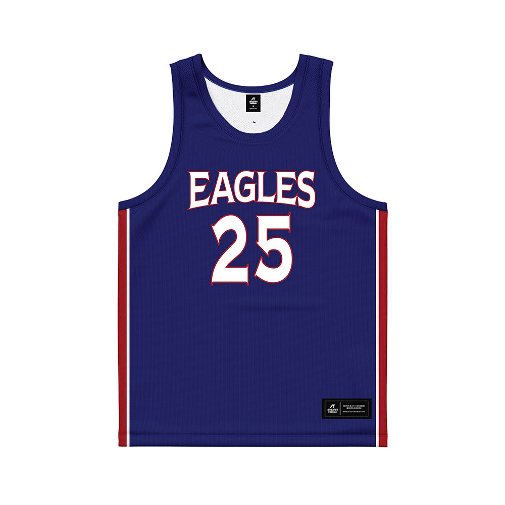 American - NCAA Men's Basketball : Eric Michaels - Blue Basketball Jersey-0