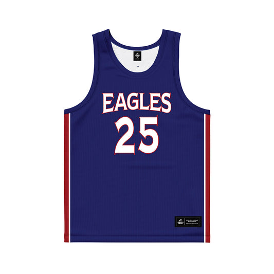 American - NCAA Men's Basketball : Eric Michaels - Blue Basketball Jersey-0
