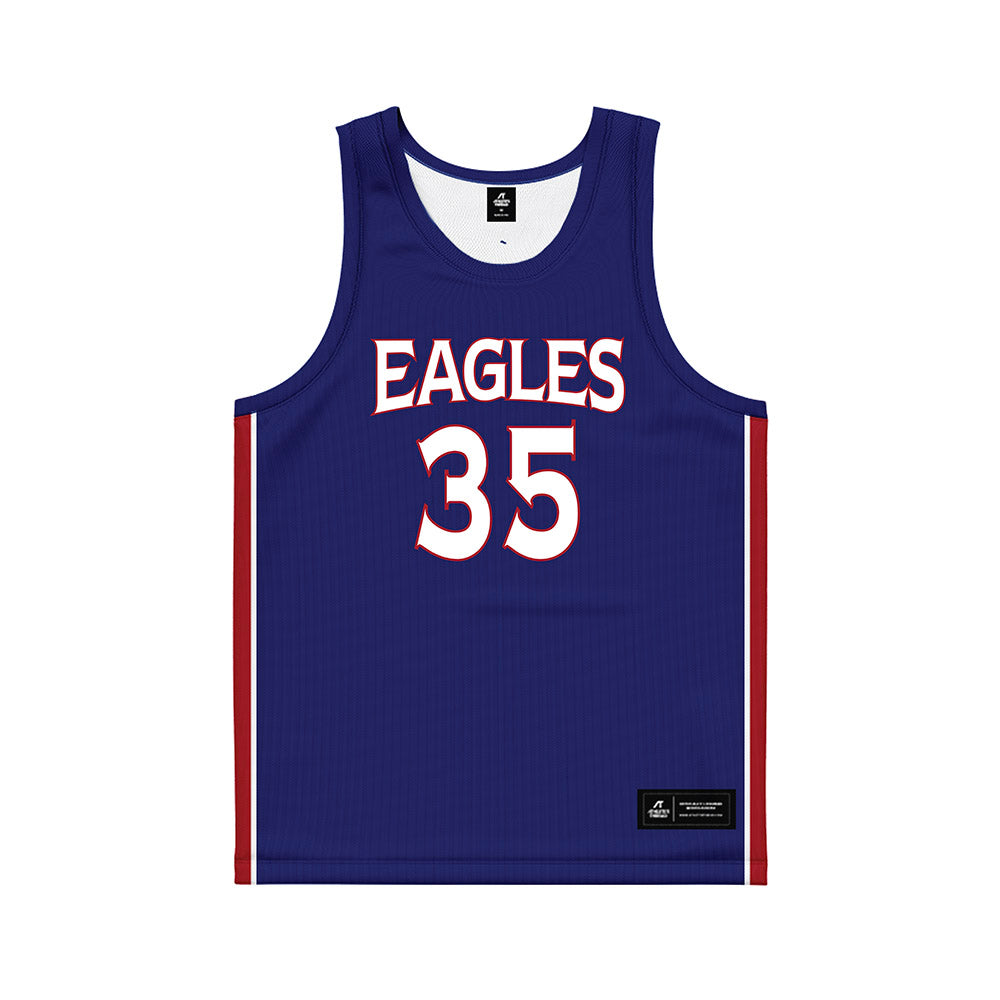 American - NCAA Men's Basketball : Chris Eagan - Blue Basketball Jersey-0