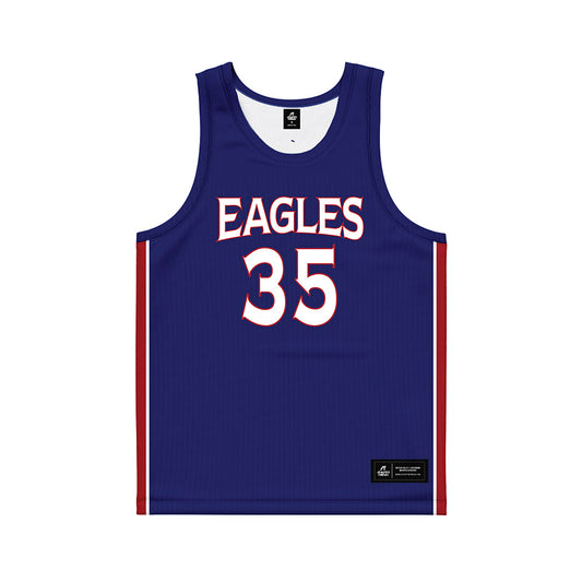 American - NCAA Men's Basketball : Chris Eagan - Blue Basketball Jersey-0