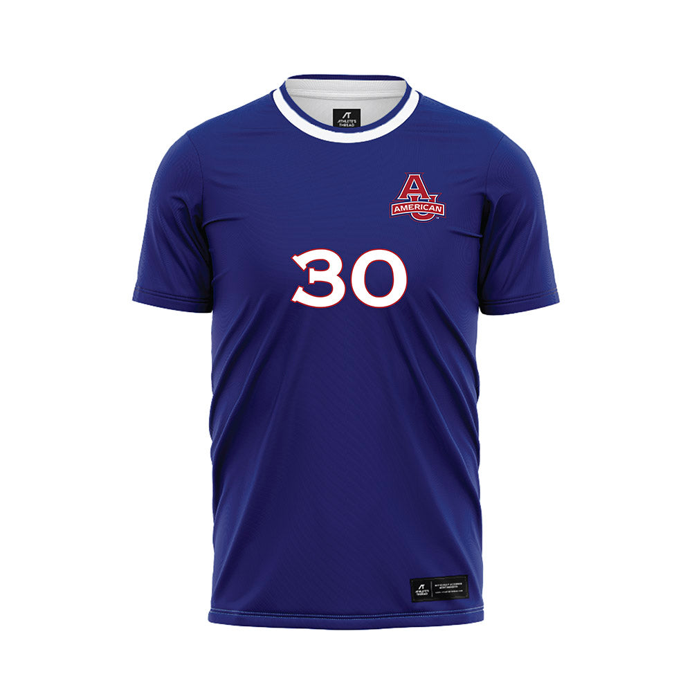 American - NCAA Men's Soccer : Troy Elgersma - Purple Soccer Jersey-0