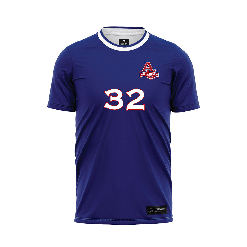 American - NCAA Men's Soccer : Matthew Tibbetts - Purple Soccer Jersey-0