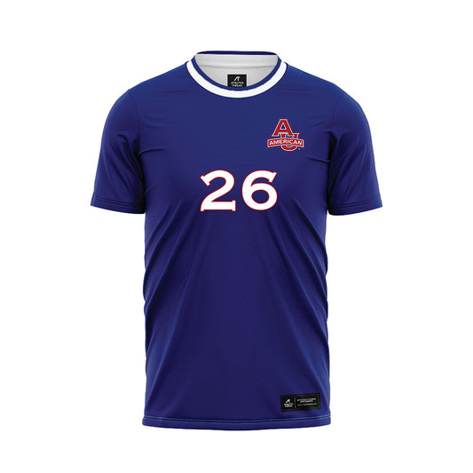American - NCAA Men's Soccer : Oliver Snowdon - Purple Soccer Jersey-0