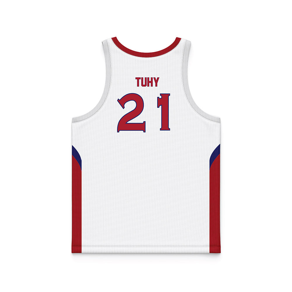 American - NCAA Women's Basketball : Charlotte Tuhy - White Basketball Jersey-1