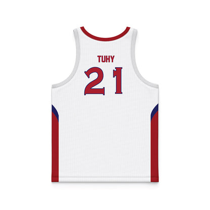 American - NCAA Women's Basketball : Charlotte Tuhy - White Basketball Jersey-1