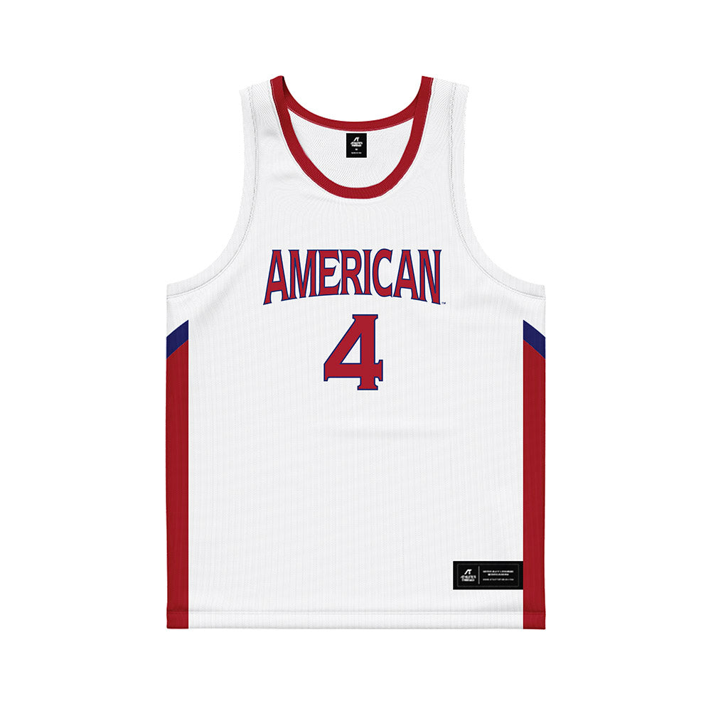 American - NCAA Women's Basketball : Laura Nogues - White Basketball Jersey-0