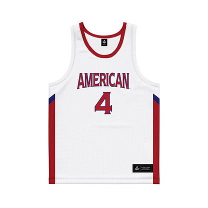 American - NCAA Women's Basketball : Laura Nogues - White Basketball Jersey-0