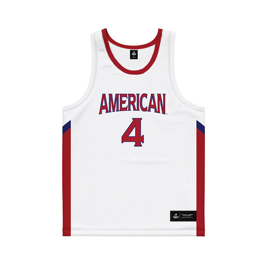 American - NCAA Women's Basketball : Laura Nogues - White Basketball Jersey-0