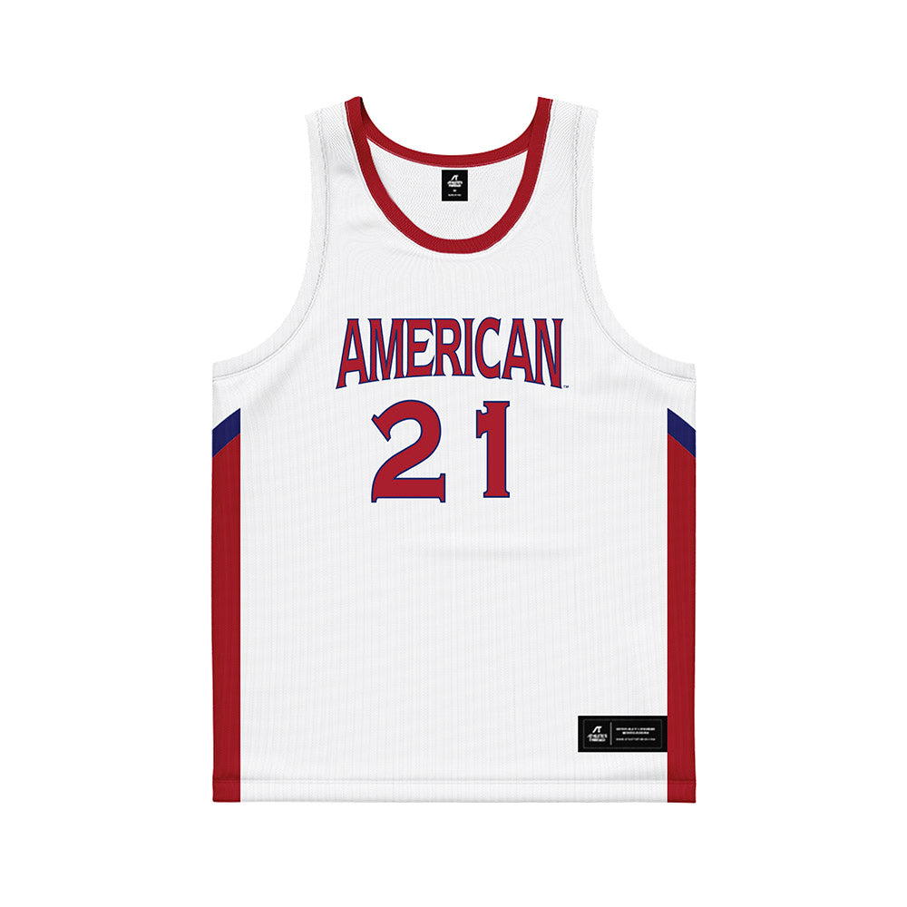 American - NCAA Women's Basketball : Charlotte Tuhy - White Basketball Jersey-0