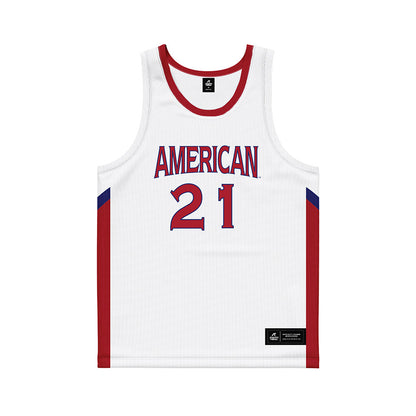American - NCAA Women's Basketball : Charlotte Tuhy - White Basketball Jersey-0