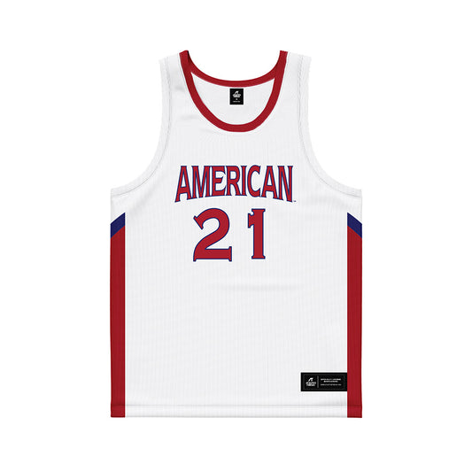 American - NCAA Women's Basketball : Charlotte Tuhy - White Basketball Jersey-0