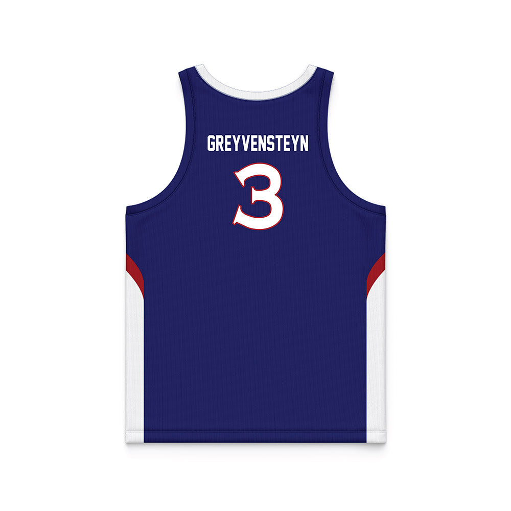 American - NCAA Women's Basketball : Kayla Greyvensteyn - Basketball Jersey-1