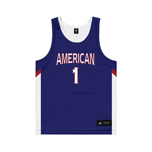 American - NCAA Women's Basketball : Andrea Jude - Basketball Jersey-0