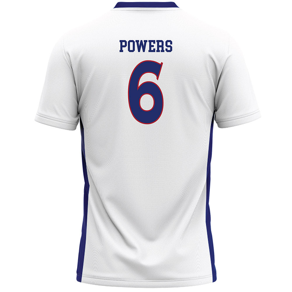 American - NCAA Women's Lacrosse : Aine Powers - White Lacrosse Jersey -1