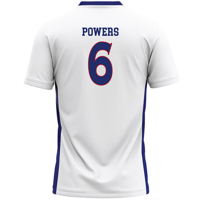 American - NCAA Women's Lacrosse : Aine Powers - White Lacrosse Jersey -1