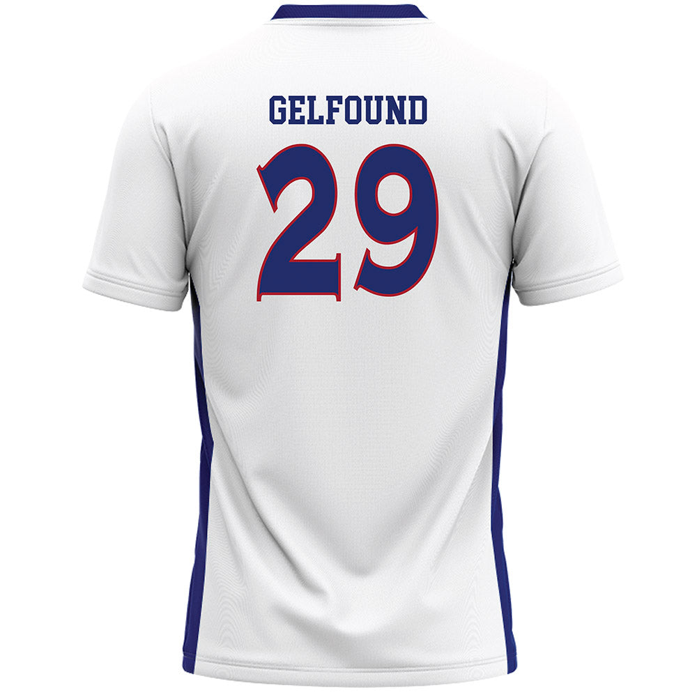 American - NCAA Women's Lacrosse : Amanda Gelfound - White Lacrosse Jersey -1