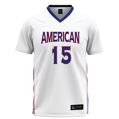 American - NCAA Women's Lacrosse : Annabelle Jackson - White Lacrosse Jersey -0