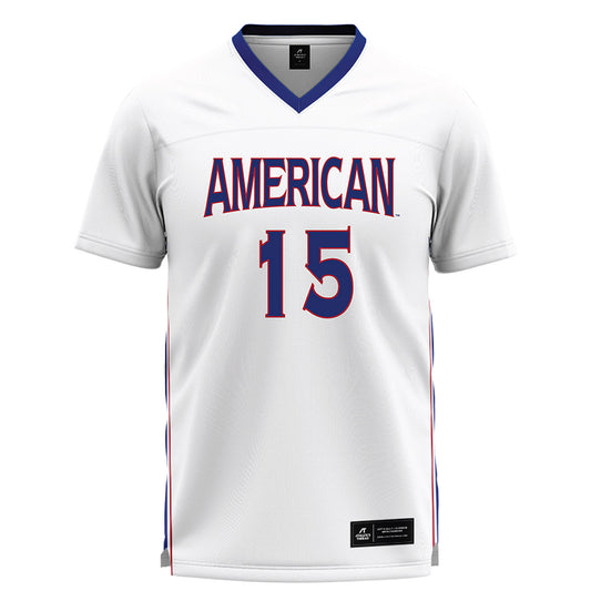 American - NCAA Women's Lacrosse : Annabelle Jackson - White Lacrosse Jersey -0
