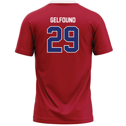 American - NCAA Women's Lacrosse : Amanda Gelfound - Red Lacrosse Jersey -1