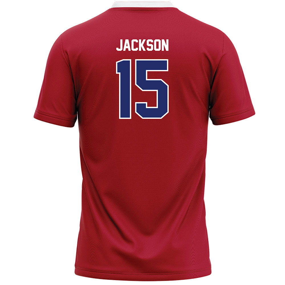 American - NCAA Women's Lacrosse : Annabelle Jackson - Red Lacrosse Jersey -1