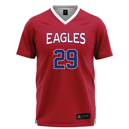 American - NCAA Women's Lacrosse : Amanda Gelfound - Red Lacrosse Jersey -0