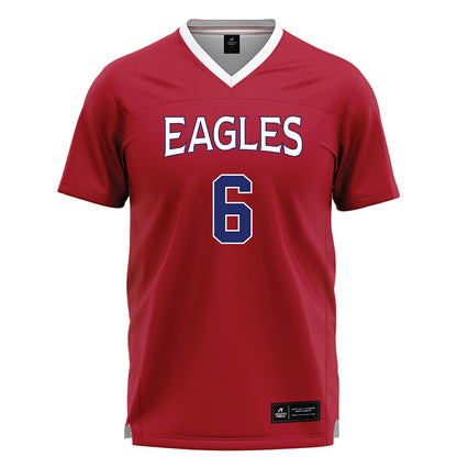 American - NCAA Women's Lacrosse : Aine Powers - Red Lacrosse Jersey -0