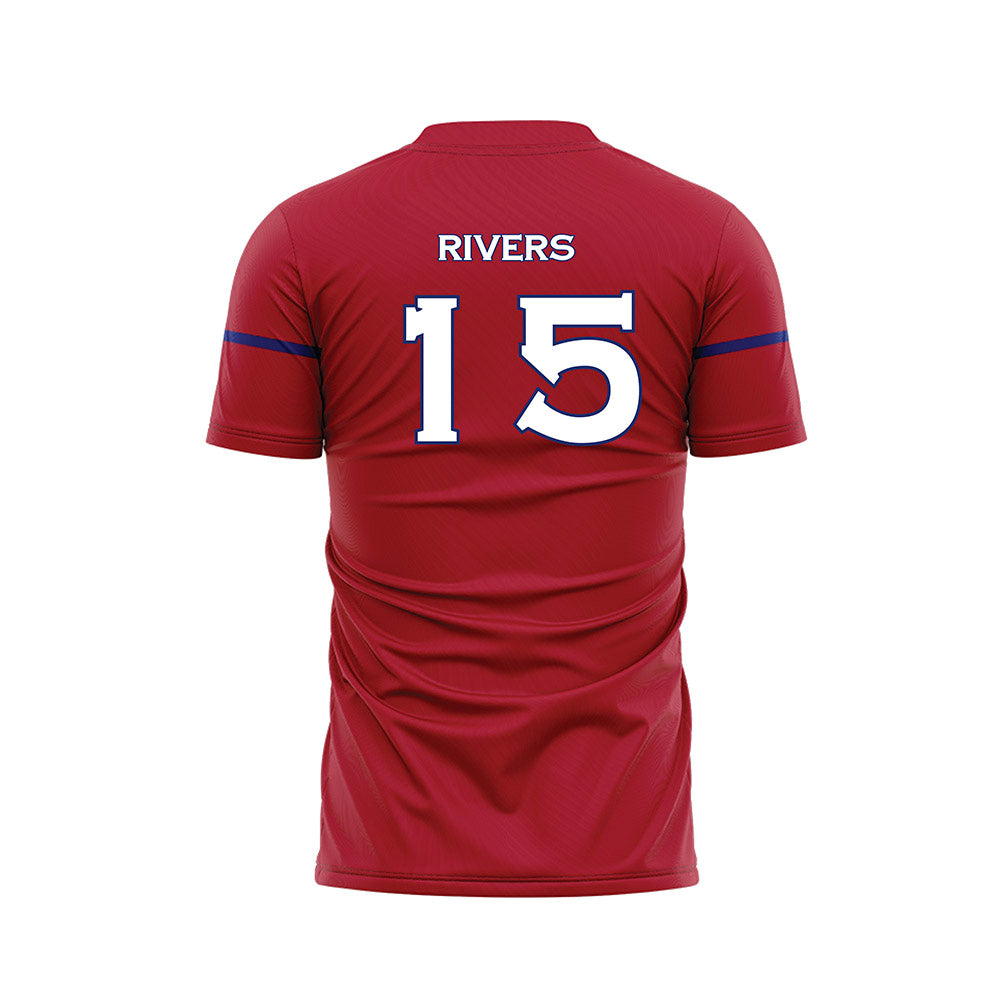 American - NCAA Women's Soccer : Logan Rivers - Red Soccer Jersey-1