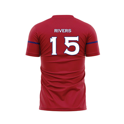 American - NCAA Women's Soccer : Logan Rivers - Red Soccer Jersey-1