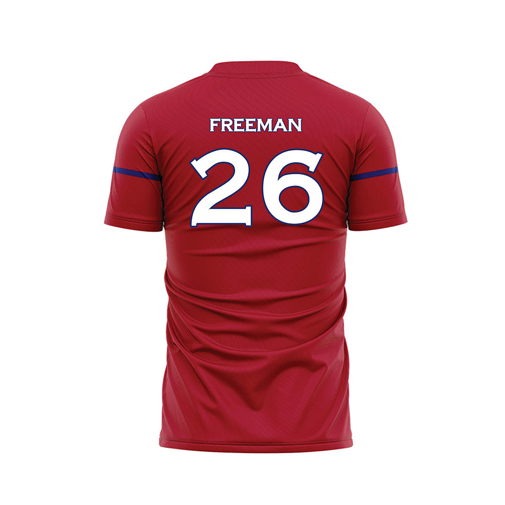 American - NCAA Women's Soccer : Autumn Freeman - Red Soccer Jersey-1