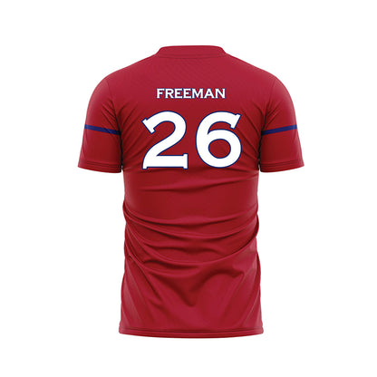 American - NCAA Women's Soccer : Autumn Freeman - Red Soccer Jersey-1
